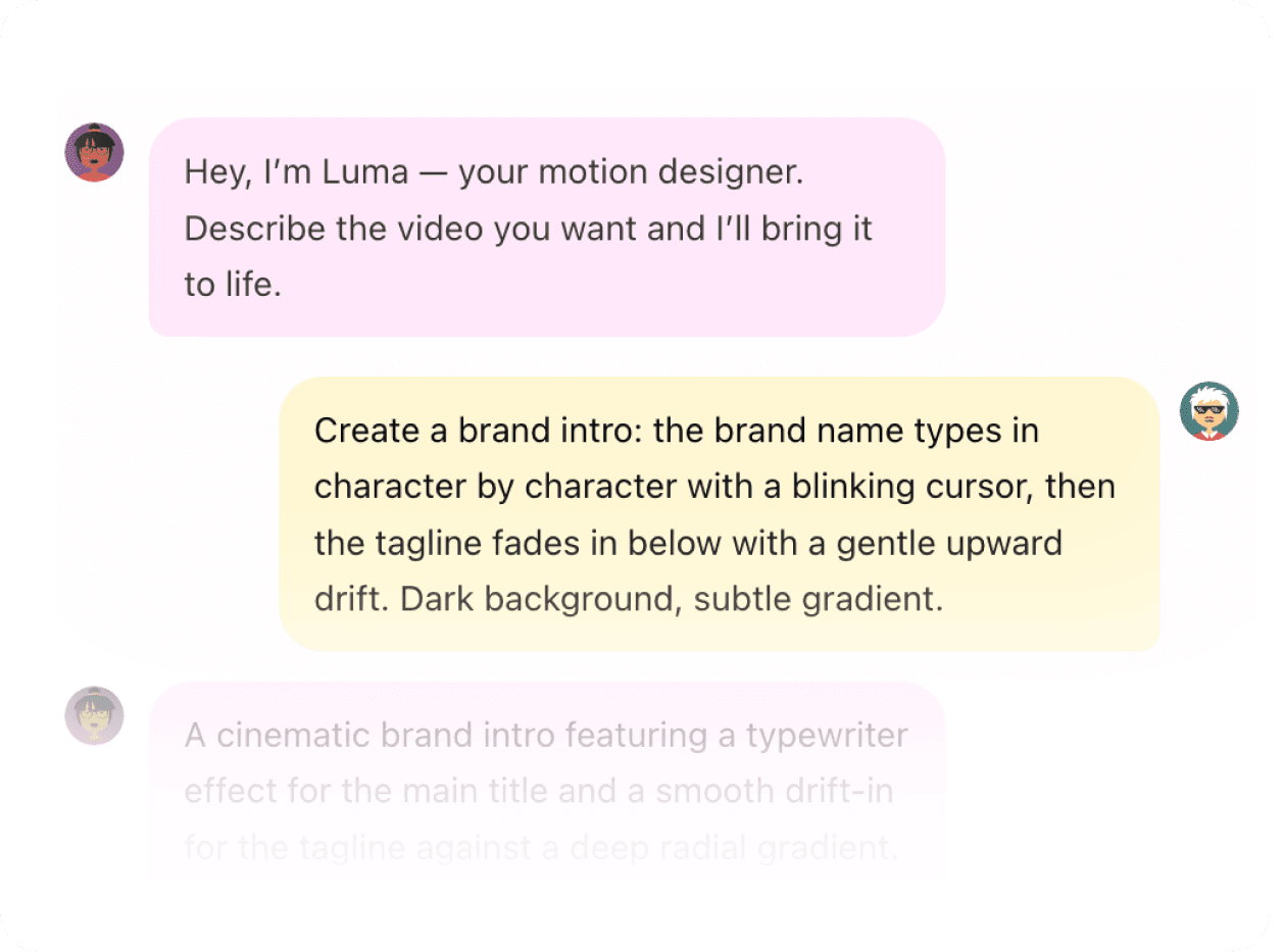 Direct the video in plain language